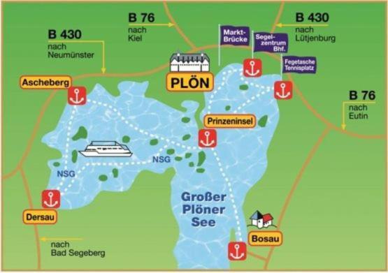 Fewo In Bosau Am Ploener See Mit Eigenem Bootssteg App 12 ภายนอก รูปภาพ